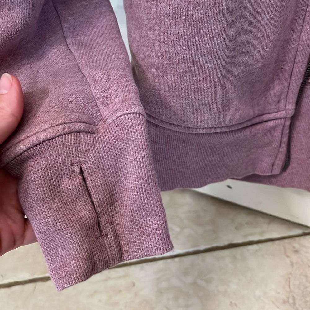 lululemon athletica Mauve Zip-Up Hoodie- Sz 10 - Picture 5 of 6